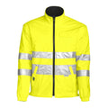 Yellow-Navy - Front - Projob Mens Hi-Vis Reversible Jacket