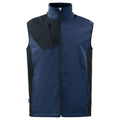 Navy - Front - Projob Mens Softshell Body Warmer
