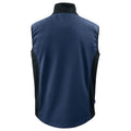 Navy - Back - Projob Mens Softshell Body Warmer