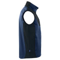 Navy - Side - Projob Mens Softshell Body Warmer