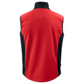 Red - Back - Projob Mens Softshell Body Warmer