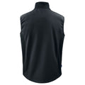 Black - Back - Projob Mens Softshell Body Warmer