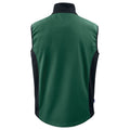Forest Green - Back - Projob Mens Softshell Body Warmer