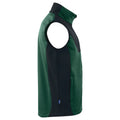 Forest Green - Side - Projob Mens Softshell Body Warmer