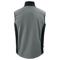 Grey - Back - Projob Mens Softshell Body Warmer