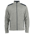 Grey Melange - Front - Projob Mens Heathered Fleece Jacket