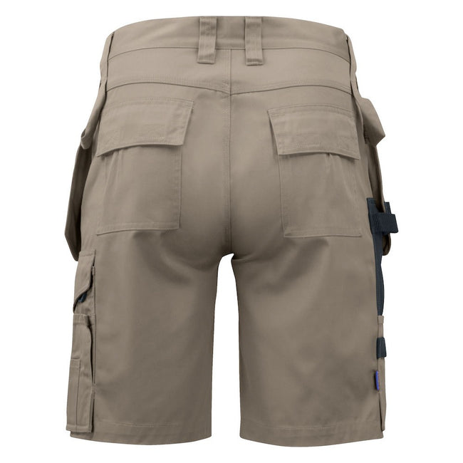 Khaki Brown - Back - Projob Mens Work Shorts