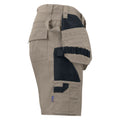 Khaki - Side - Projob Mens Work Shorts