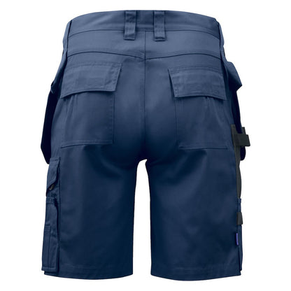 Navy - Back - Projob Mens Work Shorts