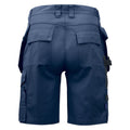 Navy - Back - Projob Mens Work Shorts