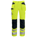 Yellow-Black - Front - Projob Mens High-Vis Trousers