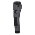 Grey - Side - Projob Mens Cargo Trousers