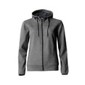 Grey Melange - Front - Clique Womens-Ladies Ottawa Melange Full Zip Hoodie