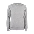 Grey Melange - Front - Clique Womens-Ladies Premium Round Neck Sweatshirt