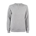 Grey Melange - Front - Clique Womens-Ladies Premium Round Neck Sweatshirt