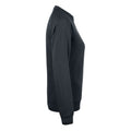 Black - Side - Clique Womens-Ladies Premium Round Neck Sweatshirt