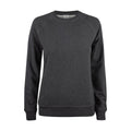 Anthracite Melange - Front - Clique Womens-Ladies Premium Round Neck Sweatshirt