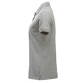 Grey - Side - Clique Womens-Ladies Manhattan Melange Polo Shirt