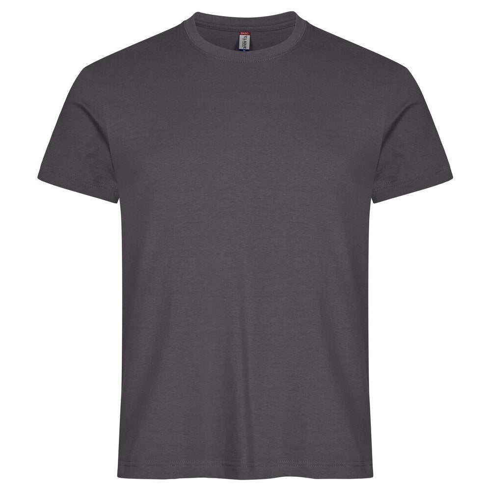Metal Grey - Front - Clique Mens Basic T-Shirt