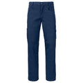 Navy - Front - Projob Mens Plain Cargo Trousers