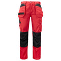 Red - Front - Projob Mens Cargo Trousers