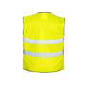 Yellow - Back - Projob Mens Hi-Vis Vest
