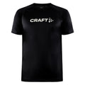 Black - Front - Craft Mens Core Unify Logo T-Shirt