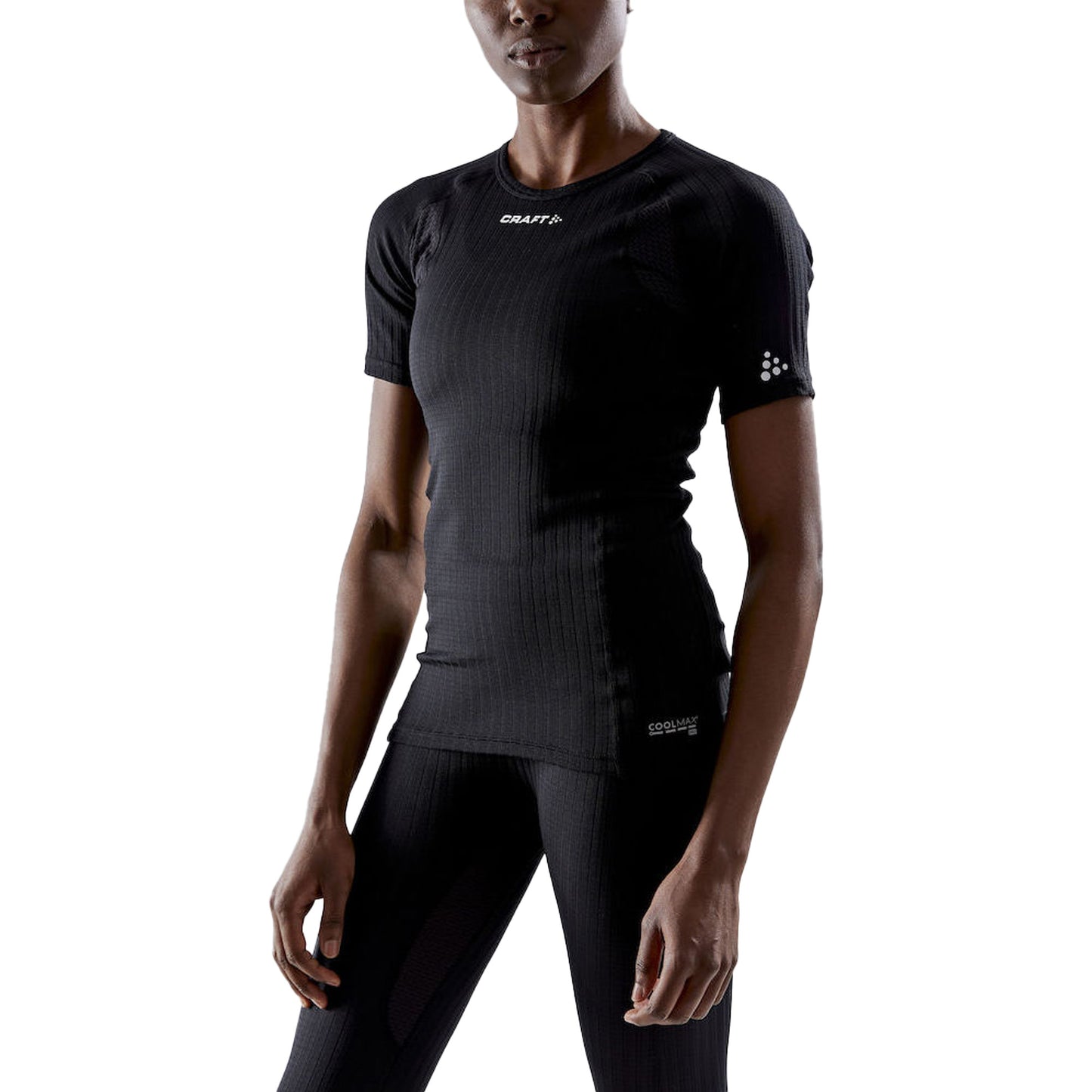 Black - Side - Craft Womens-Ladies Extreme X Round Neck Active T-Shirt