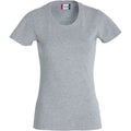 Grey - Front - Clique Womens-Ladies Carolina Melange T-Shirt