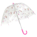 Unicorn - Front - X-Brella Childrens-Kids Transparent Unicorn Themed Stick Umbrella