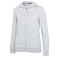 Grey Marl-White - Front - Umbro Womens-Ladies Club Leisure Full Zip Hoodie