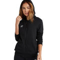 Black-White - Pack Shot - Umbro Womens-Ladies Club Leisure Full Zip Hoodie