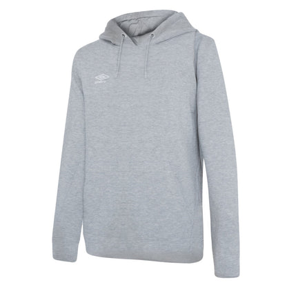 Grey Marl-White - Front - Umbro Womens-Ladies Club Leisure Hoodie