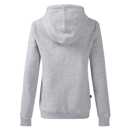 Dark Grey Marl-White - Back - Umbro Womens-Ladies Club Leisure Hoodie