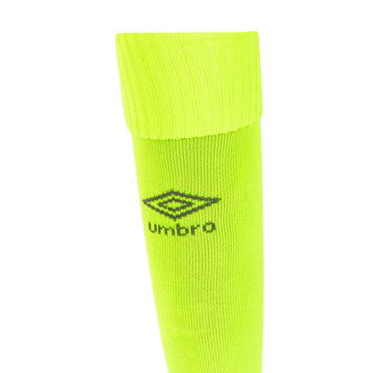 Safety Yellow-Carbon - Side - Umbro Childrens-Kids Classico Socks