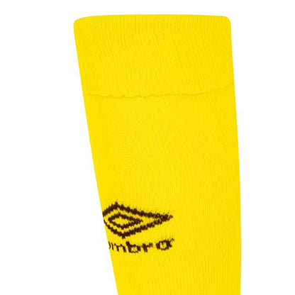 Blazing Yellow-Carbon - Side - Umbro Childrens-Kids Classico Socks