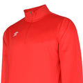 Vermillion - Side - Umbro Childrens-Kids Club Essential Half Zip Sweatshirt