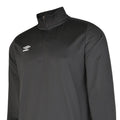 Black - Side - Umbro Childrens-Kids Club Essential Half Zip Sweatshirt