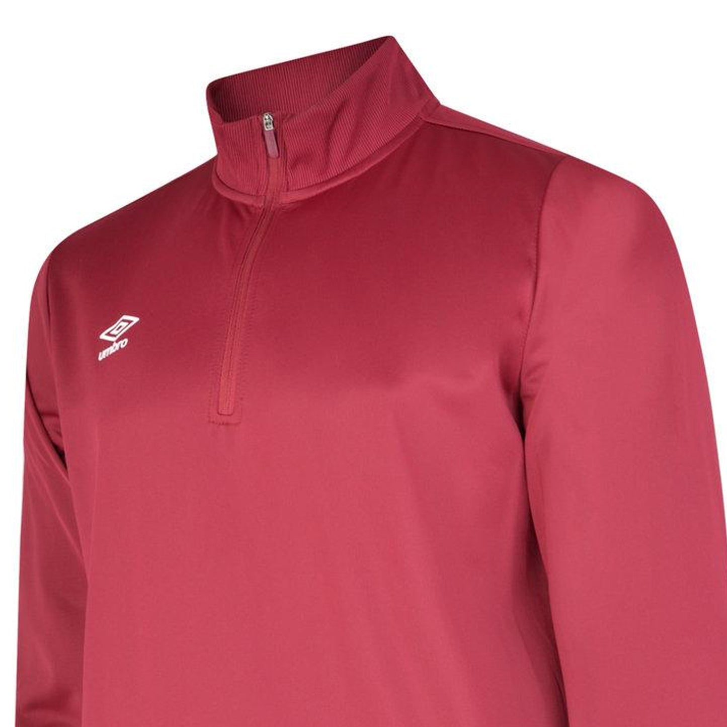 New Claret - Side - Umbro Childrens-Kids Club Essential Half Zip Sweatshirt