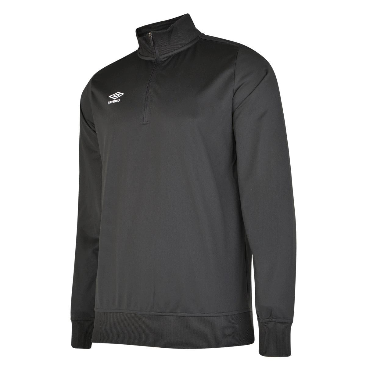 Black - Front - Umbro Childrens-Kids Club Essential Half Zip Sweatshirt