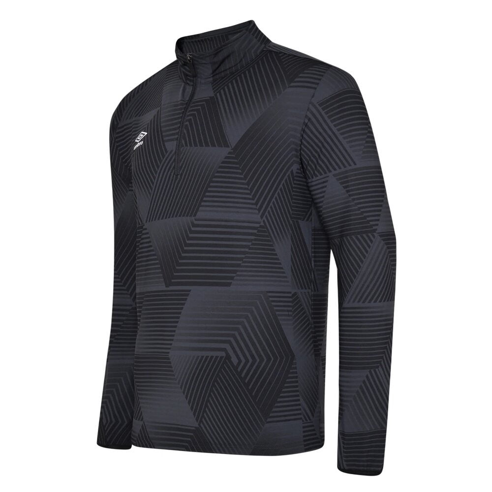 Black - Front - Umbro Mens Maxium Quarter Zip Training Top
