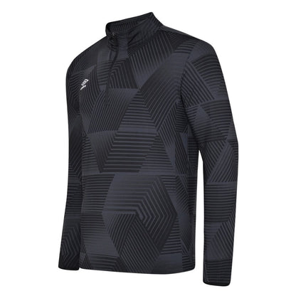 Black - Front - Umbro Mens Maxium Quarter Zip Training Top