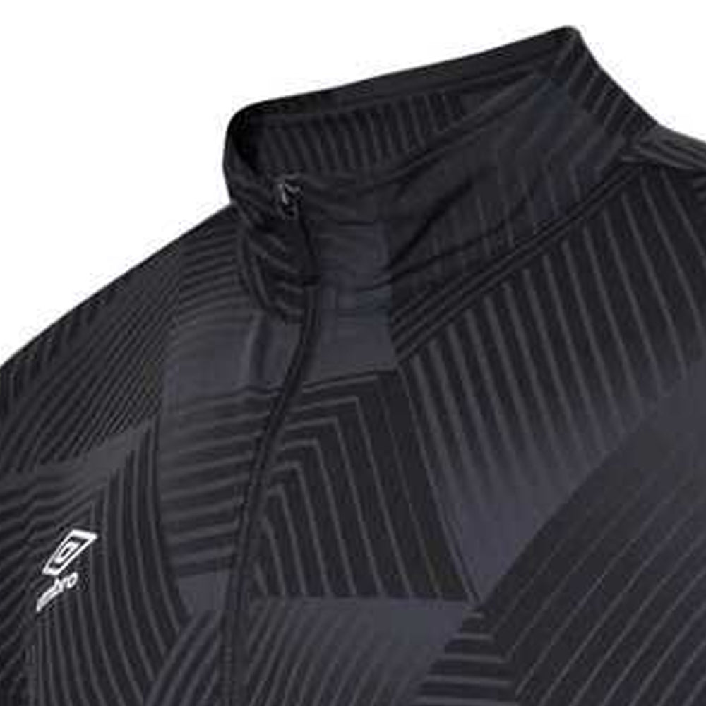 Black - Back - Umbro Mens Maxium Quarter Zip Training Top