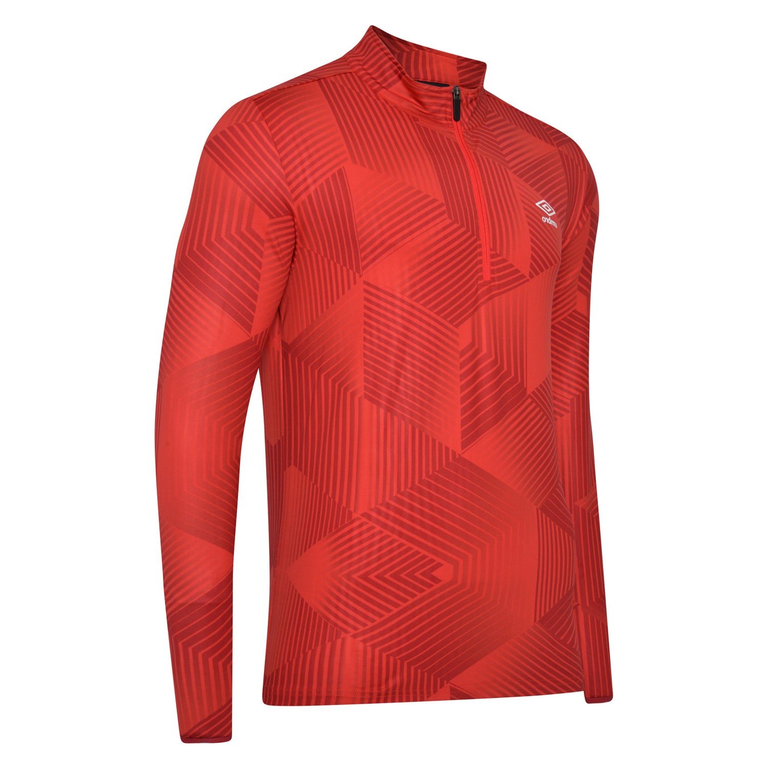 Vermillion - Side - Umbro Mens Maxium Quarter Zip Training Top