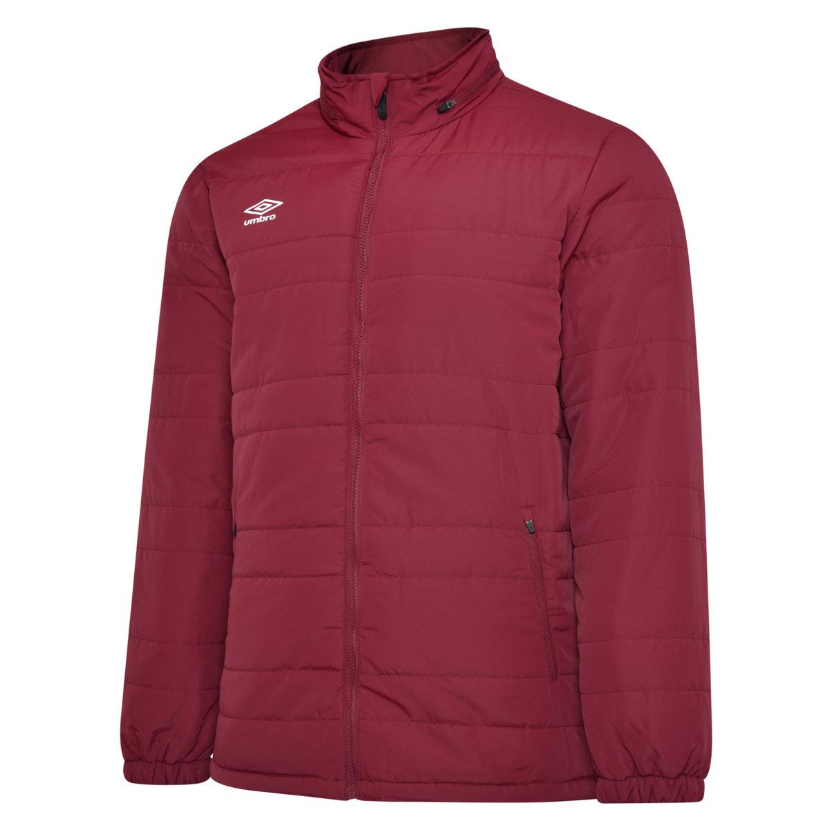 Claret - Front - Umbro Mens Club Essential Bench Jacket