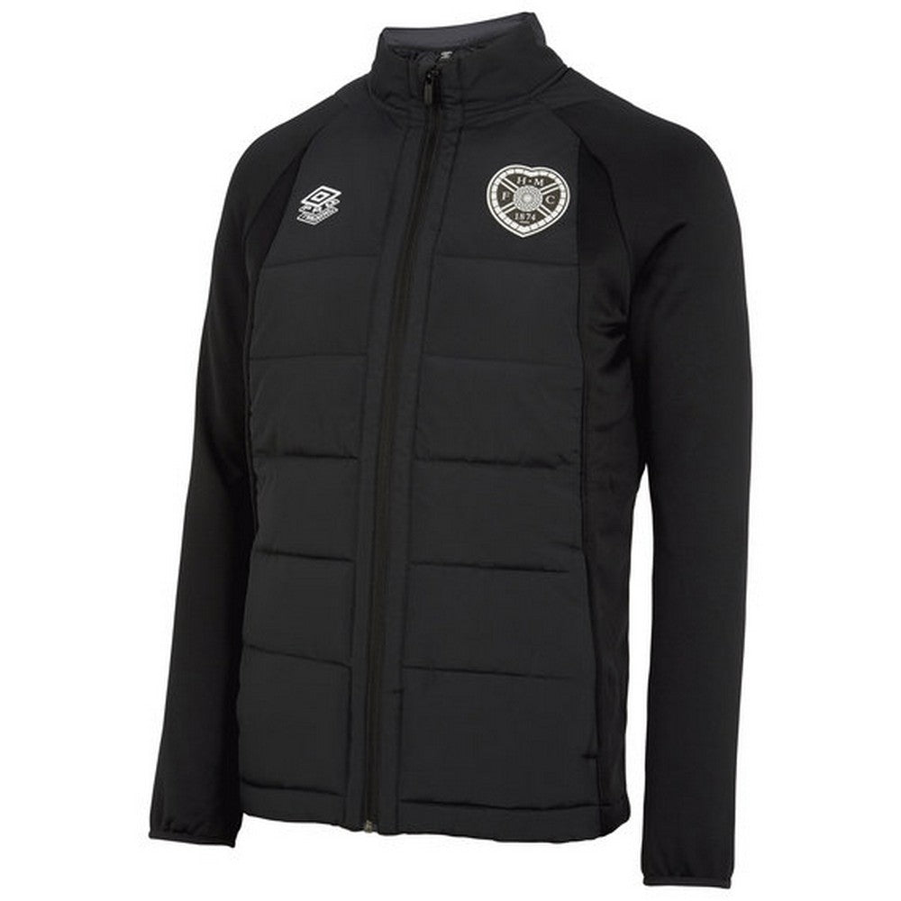Black-Carbon - Front - Heart Of Midlothian FC Unisex Adult 22-23 Umbro Thermal Jacket