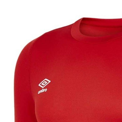 Vermillion - Side - Umbro Childrens-Kids Core Long-Sleeved Base Layer Top