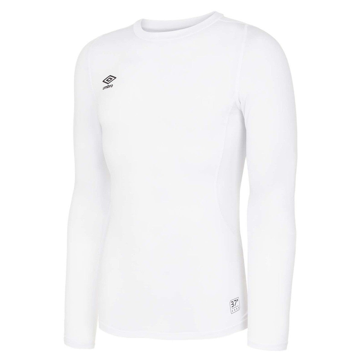 White - Front - Umbro Childrens-Kids Core Long-Sleeved Base Layer Top