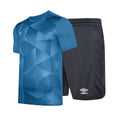 Blue Jewel-Black - Front - Umbro Childrens-Kids Maxium Football Kit