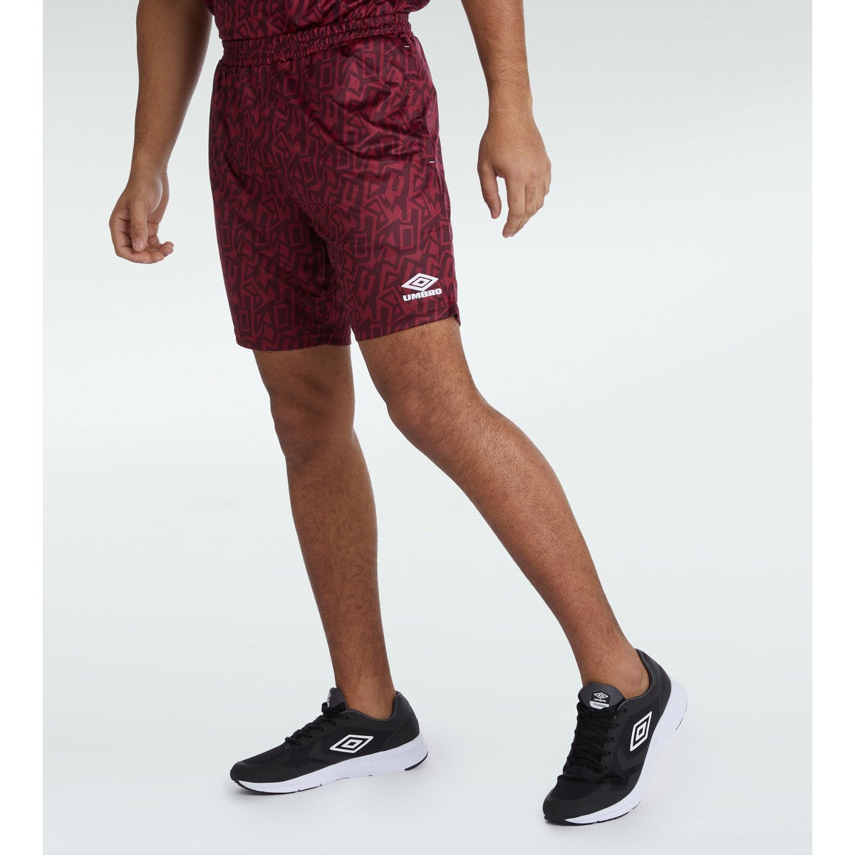 New Claret-White - Lifestyle - Umbro Mens Graffiti Shorts